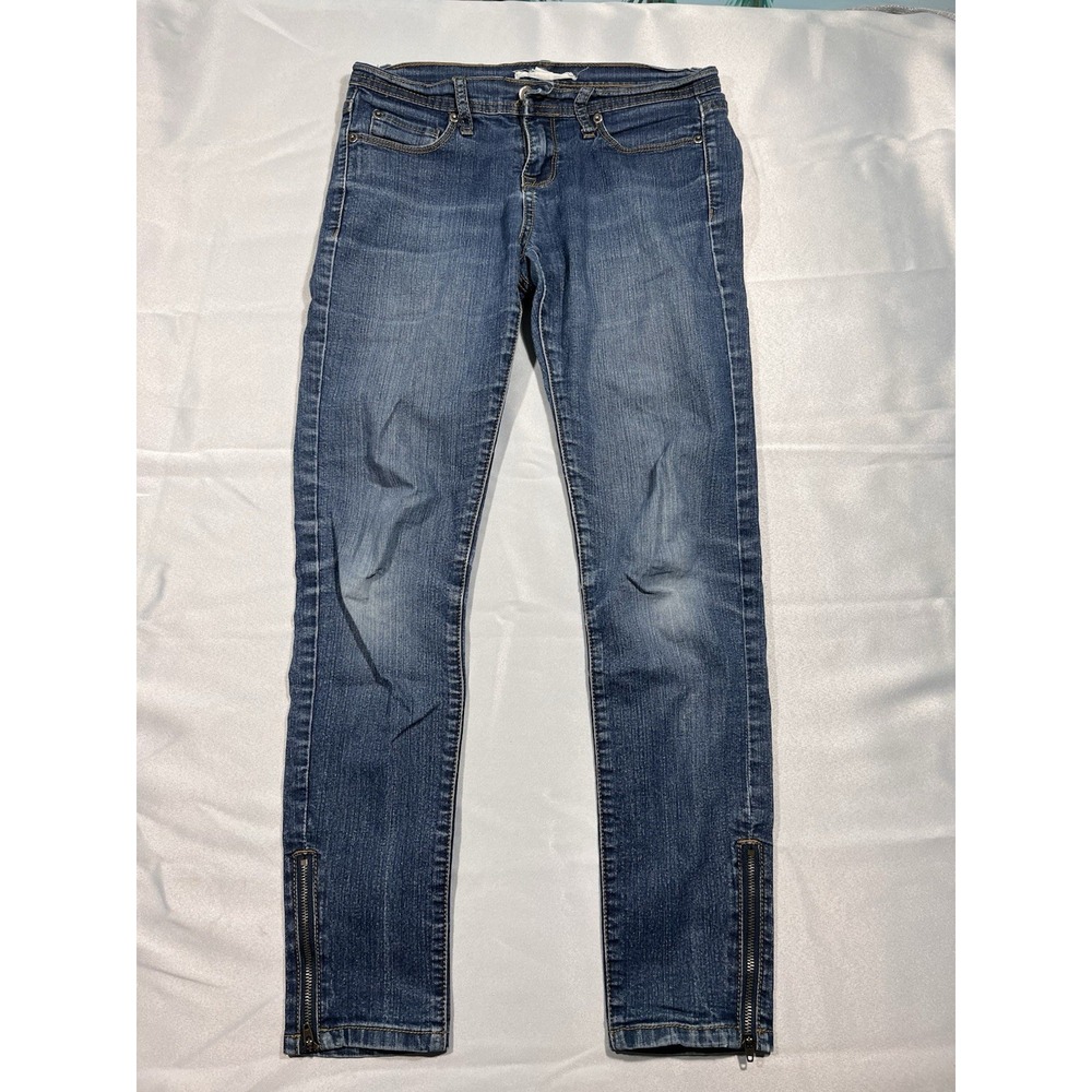 21 Denim Women's Medium Wash Zipper Ankles Jeans 28 X 29